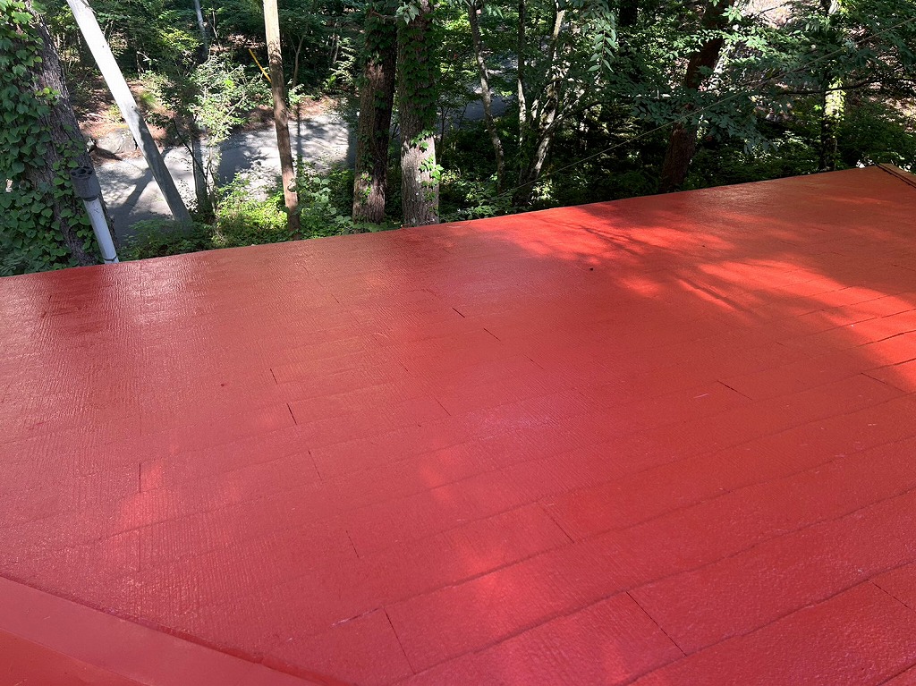 屋根塗装　上塗り　完成